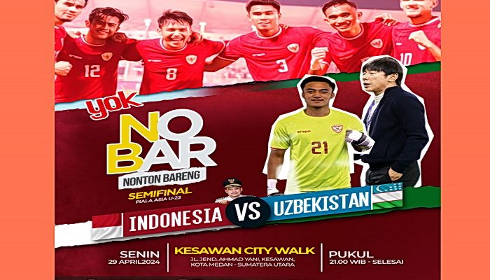 Wali Kota Medan Muhammad Bobby Afif Nasution menyediakan sejumlah titik nobar (nonton bareng) Timnas U-23 yang sukses melaju ke Semifinal Piala Asia.