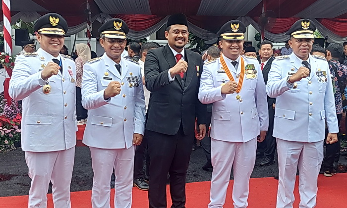 Pj Bupati Langkat HM Faisal Hasrimy AP MAP hadiri Upacara Peringatan Hari Otonomi Daerah XXVIII Tahun 2024 di Surabaya Jawa Timur, Kamis (25/4/2024).
