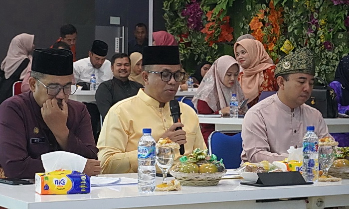 Pj Bupati HM Faisal Hasrimy AP MAP menegaskan komitmen Pemkab Langkat dalam meningkatkan Sistem Akuntabilitas Kinerja Instansi Pemerintah (SAKIP) untuk mencapai target tahun 2025.L