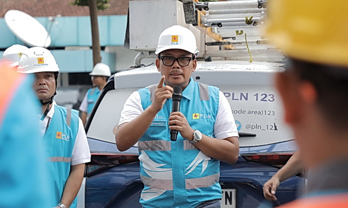 PT PLN (Persero) Unit Induk Distribusi (UID) Sumatera Utara turut menggelar apel siaga kelistrikan serentak di seluruh Unit PLN se-Indonesia