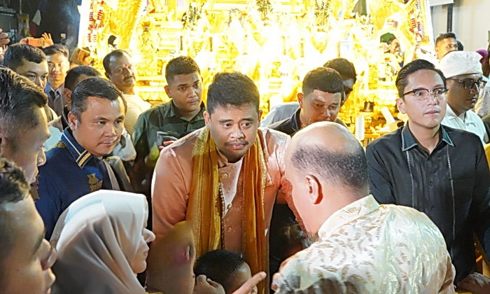 Thaipusam Medan Street Festival 2025 yang digelar Pemko Medan bekerja sama Parisada Hindu Dharma Indonesia (PHDI) Medan, Selasa (11/2/2025) malam, di depan Kuil Sree Soepramaniem Nagarattar Jalan Kejaksaan, istimewa dan bersejarah.