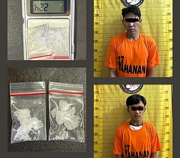 Satres Narkoba Polres Binjai, kembali menangkap 2 orang laki-laki berinisial EP (34) dan PA (22) keduanya merupakan warga Desa Pematang Johar Kecamatan Labuhan Deli Kabupaten Deli Serdang.