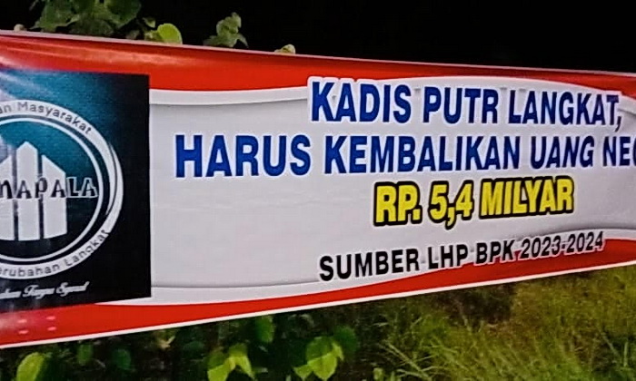 Gerakan Masyarakat untuk Perubahan Langkat (Gemapala), menyoroti temuan Laporan Hasil Pemeriksaan Badan Pemeriksa Keuangan (BPK) RI Perwakilan Sumatera Utara di Dinas Pekerjaan Umum dan Tata Ruang (PUTR) Kabupaten Langkat.
