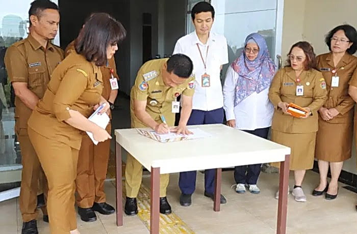 Kementerian PUPR melalui Balai Pelaksana Penyediaan Perumahan dan Kawasan Permukiman Sumatera II menyerahkan rumah susun ke Pemkab Humbahas, Senin (21/7/2025).