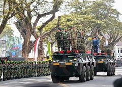 Kapolda Sumut Hadiri Upacara HUT ke-80 TNI di Lapangan Merdeka Medan