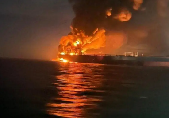 kapal tanker rusia diserang drone