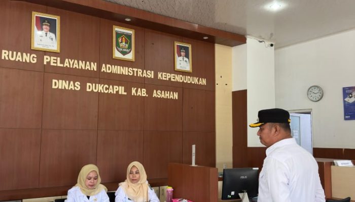 Bupati Asahan Tinjau Pelayanan Publik (MPP), Dinas Sosial, Dinas Kesehatan, Dinas Kependudukan, Rabu (25/3).