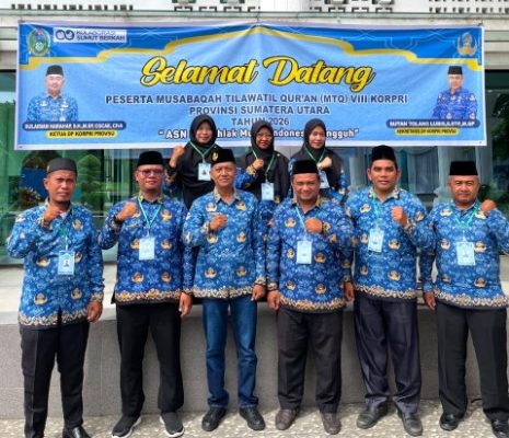 Korpri Asahan mengirim 8 peserta mengikuti Seleksi STQ Korpri Sumut 2026 di Aula Atlit Gedung Olahraga (GOR) Jalan Pancing - Medan