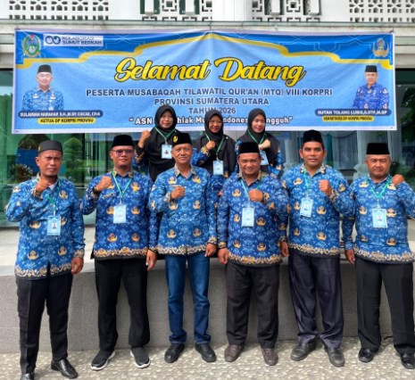 Korpri Asahan mengirim 8 peserta mengikuti Seleksi STQ Korpri Sumut 2026 di Aula Atlit Gedung Olahraga (GOR) Jalan Pancing - Medan
