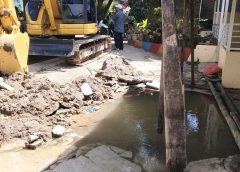 Perbaikan JDU Perumda Tirtanadi di Jalan Purwo Delitua, Berdampak di Beberapa Wilayah.