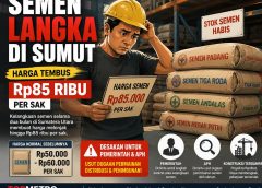 Semen Dua Bulan Langka di Sumut, Harga Tembus Rp85 Ribu per Sak