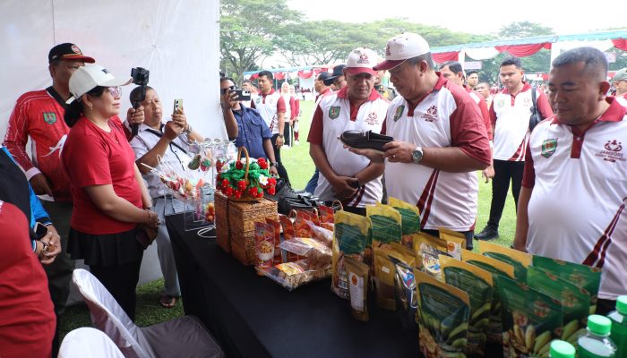 Bupati Asahan Taufik Zainal Abidin SSos MSi membuka jambore kader posyandu ke XIII di Alun Alun Rambate Rata Raya, Minggu (13/9). 