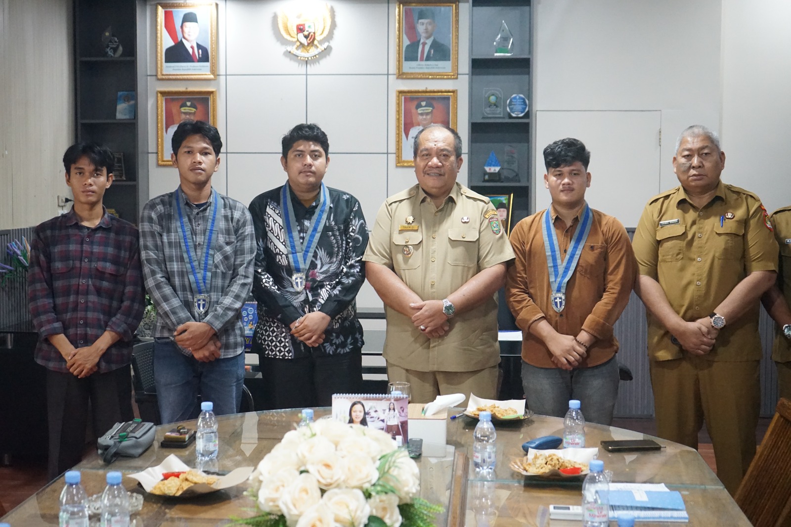 Bupati Asahan terima audensi Gerakan Mahasiswa Kristen Indonesia (GMKI) Kabupaten Asahan diaula Bapperida, Senin (14/9).