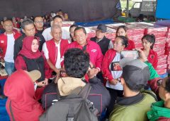 Ketua DPD PDI Perjuangan Sumut Salurkan Bantuan Kemanusiaan Bagi Warga Terdampak Erupsi Gunung Sinabung 