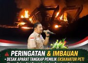 Ekskavator Diduga untuk PETI Dibakar di Madina, SMSI Desak Polisi Tangkap Pemilik dan Pemodal