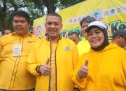 Ribuan Warga Serbu Lapangan Merdeka, Andar Amin Harahap Semarakkan HUT ke-62 Golkar dengan Hadiah Motor